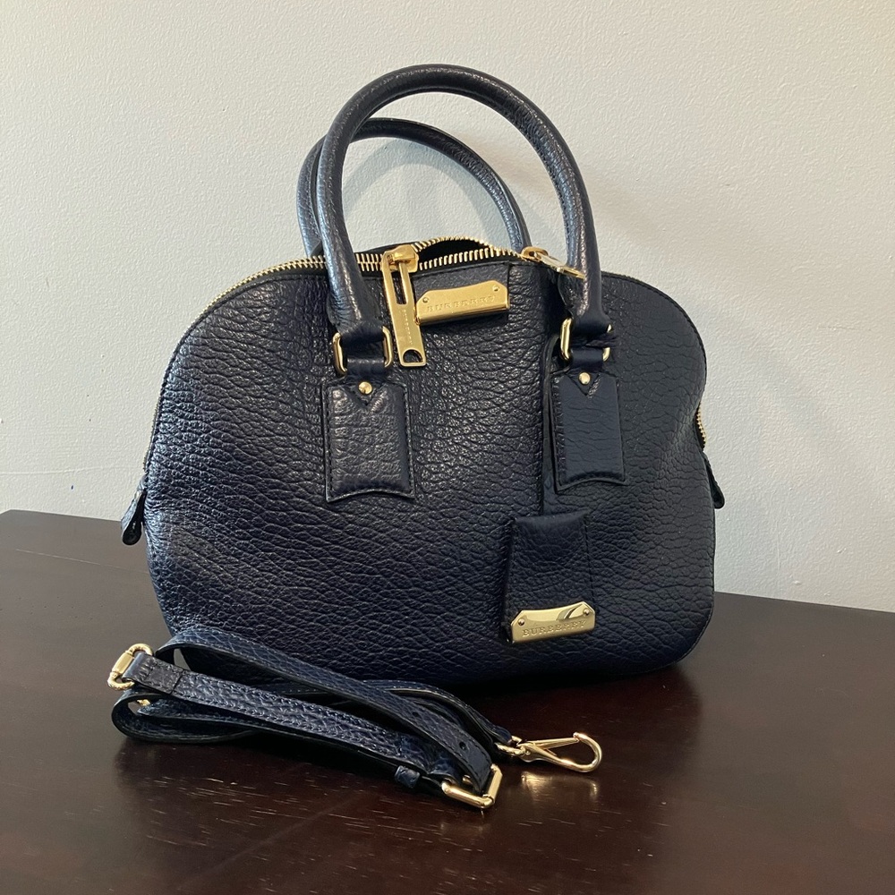 Burberry Navy Blue Orchard Handbag